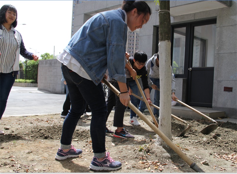 爱党在心  环保于行 ——15vip太阳集团官网携手校园管理中心开展红色环保志愿者活动