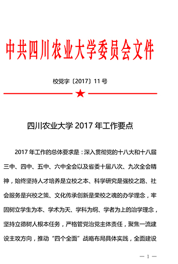 15vip太阳集团官网2017年工作要点